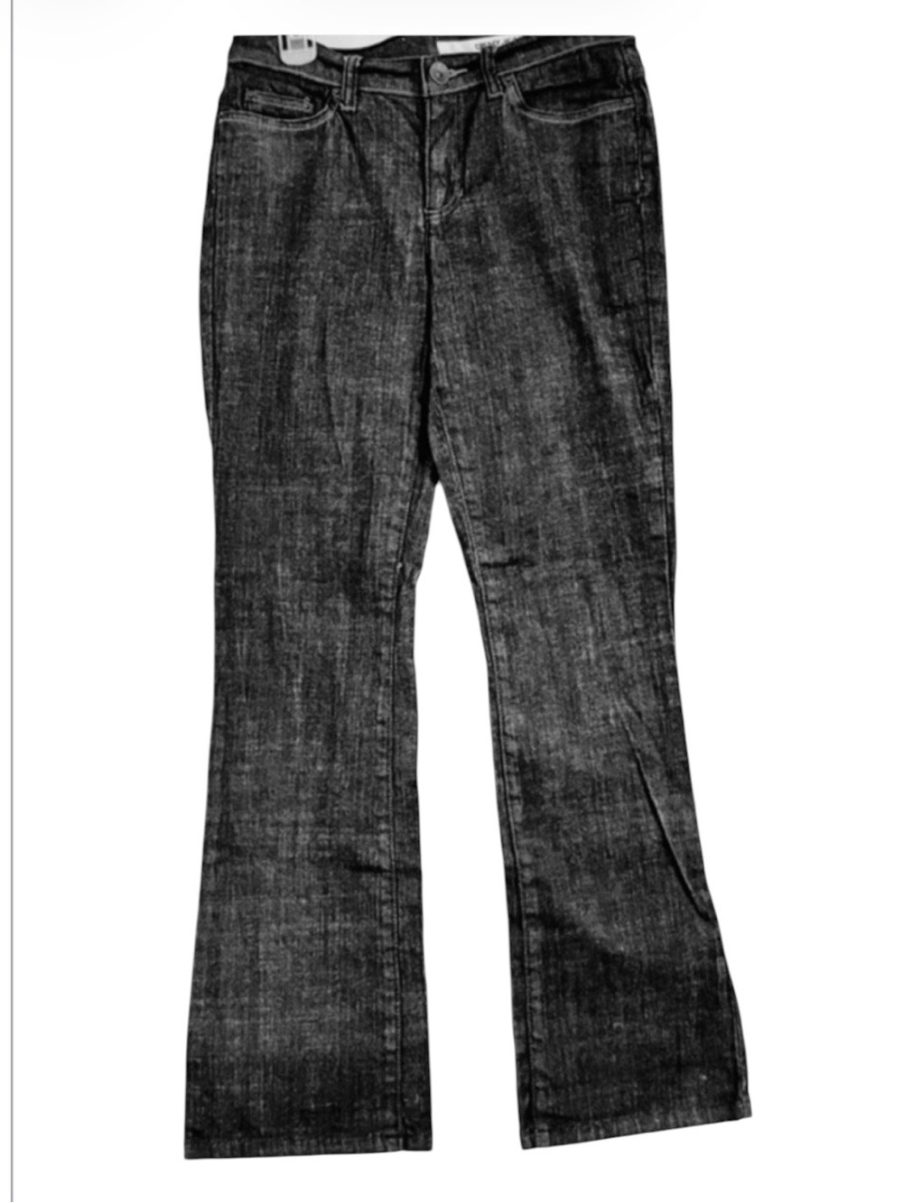 DKNY Jeans Acid Wash Black Bootcut Jeans Mid Rise 99% Cotton Stretch 8R